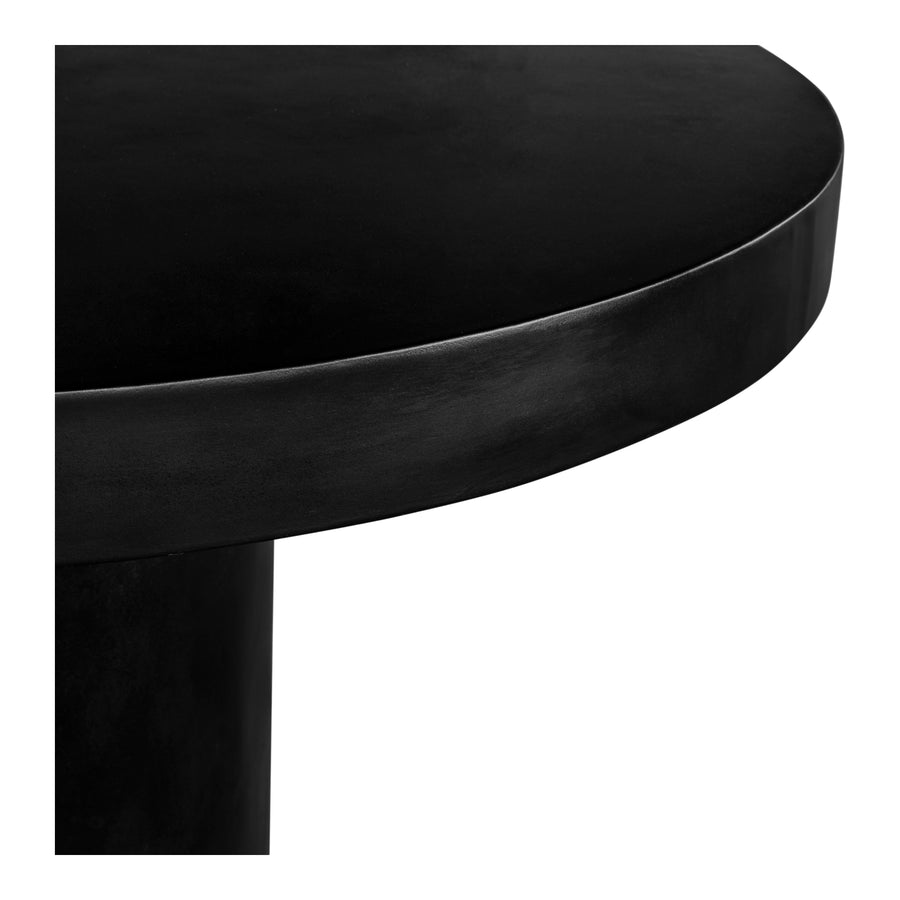 47'' ROUND BLACK CONCRETE DINING TABLE