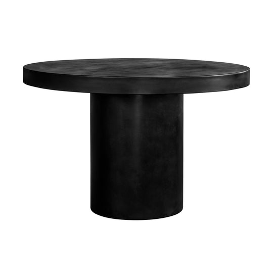 47'' ROUND BLACK CONCRETE DINING TABLE