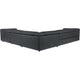 CHATELIAN LEATHER SECTIONAL STATELY GREY