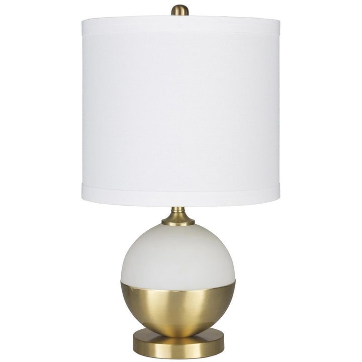 ASKEW BULB LAMP: WHITE, BRASS