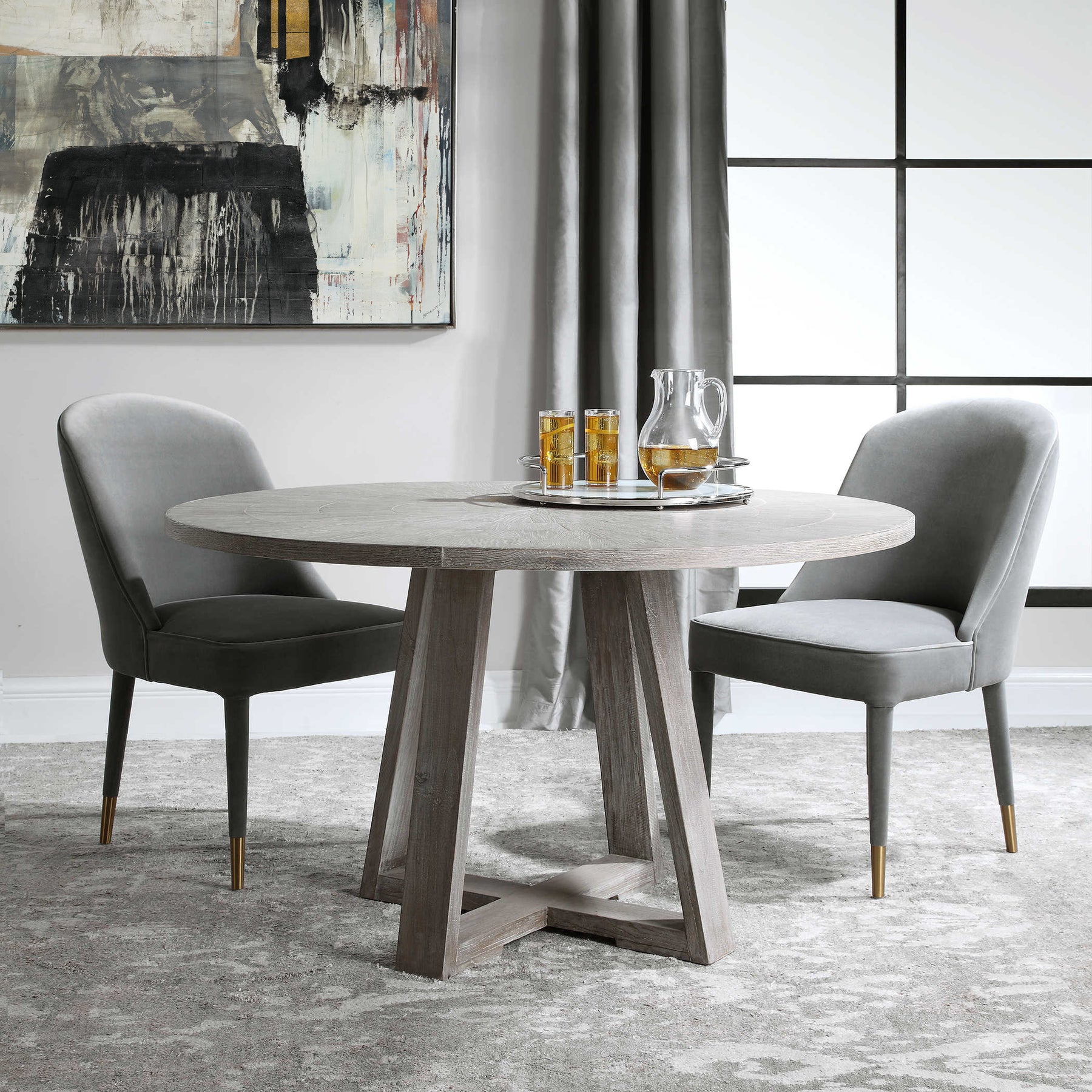 Viva Reclaimed Mixed Wood Round Dining Table 120cm