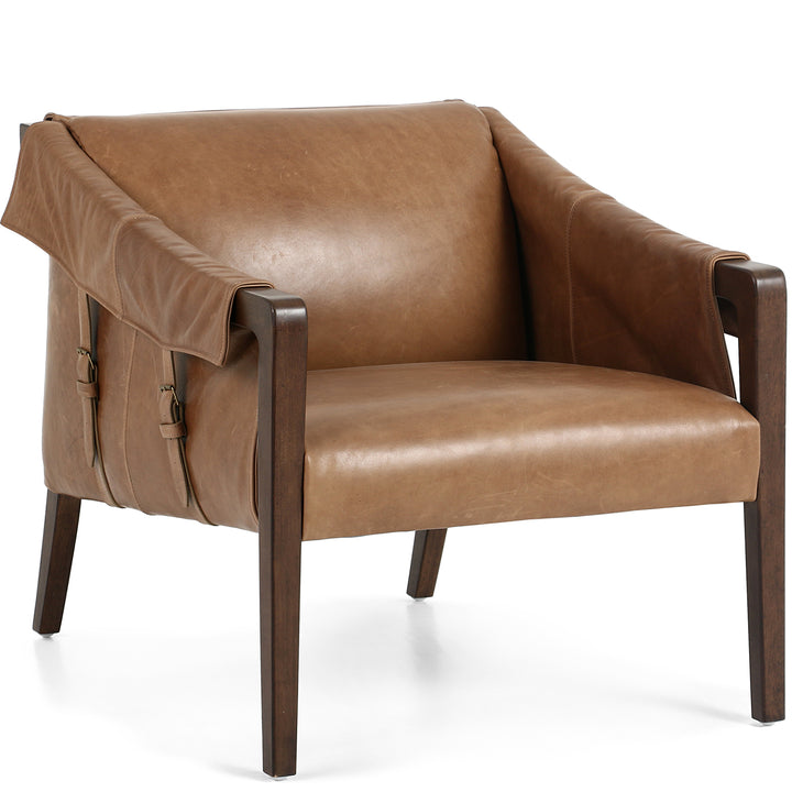 LEATHER BUCKLE STRAPPED CHAIR