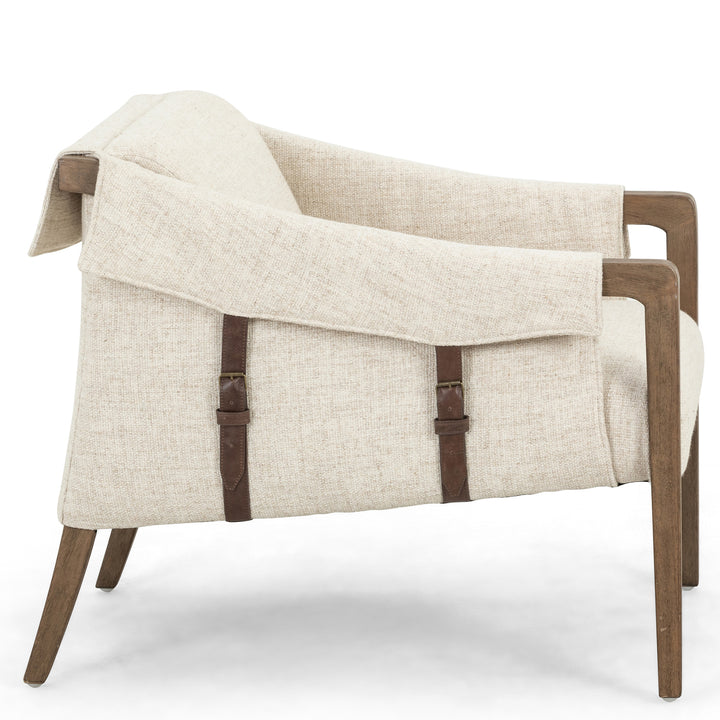 BUCKLE STRAPPED CHAIR: THAMES CREAM
