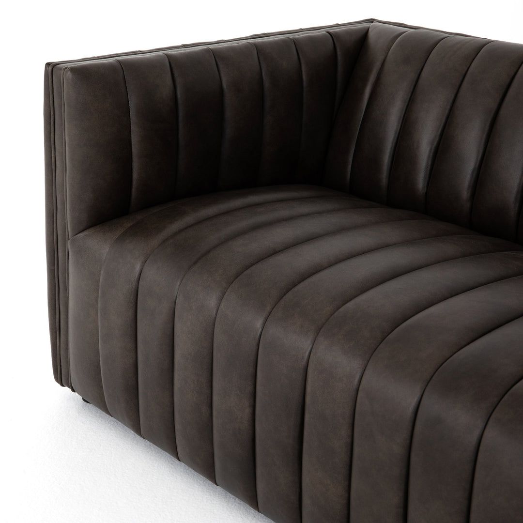 AUGUSTINE CHANNEL TUFTED LEATHER SOFA