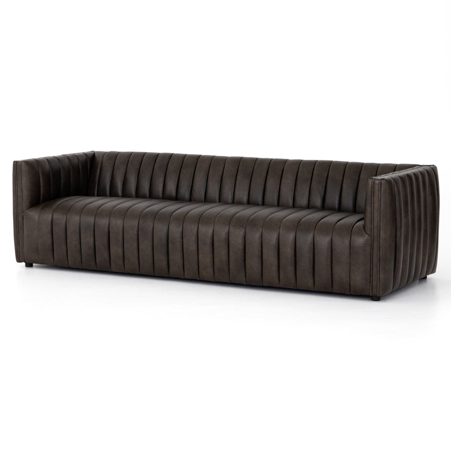 AUGUSTINE CHANNEL TUFTED LEATHER SOFA