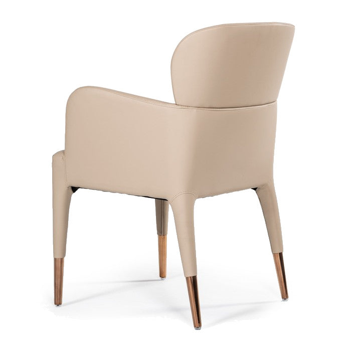 CLIO NUDE LEATHERETTE DINING CHAIR
