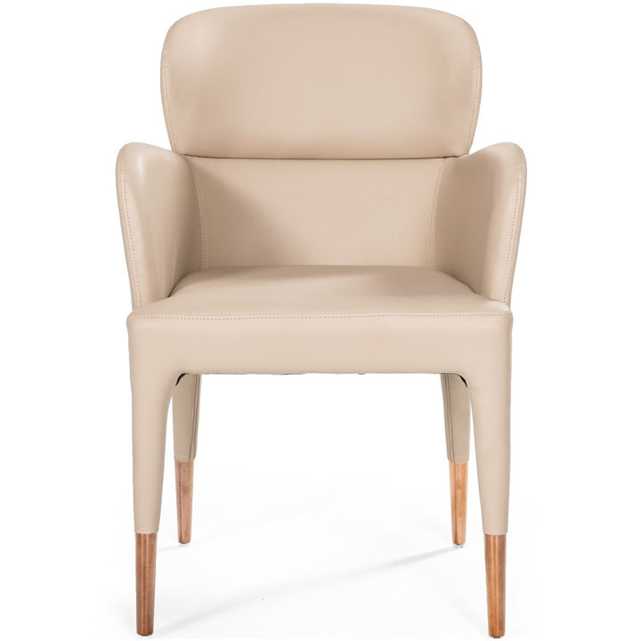 CLIO NUDE LEATHERETTE DINING CHAIR