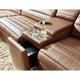 CHATELIAN LEATHER SECTIONAL OILED TIMBER