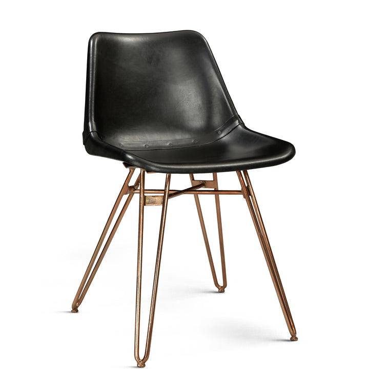 DAVIDSON LEATHER BUCKET DINING CHAIR | SET OF 2