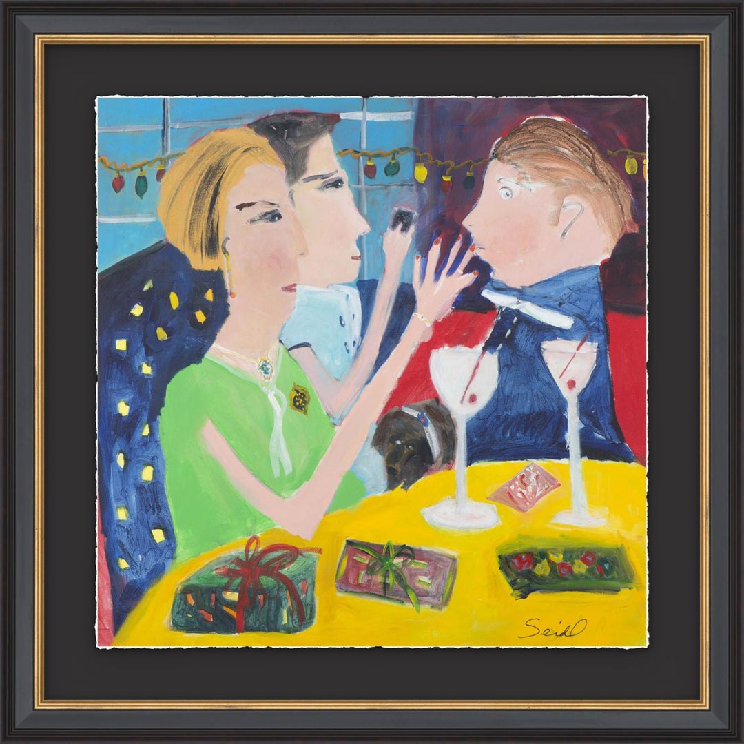 "DINING IN PARIS" GLASS FRAMED ART