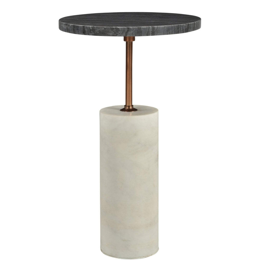 DUSK BLACK+WHITE MARBLE ACCENT TABLE