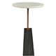 DAWN BLACK+WHITE MARBLE ACCENT TABLE