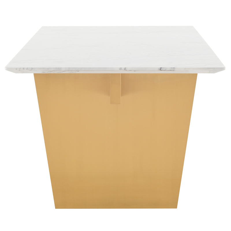 white marble gold dining table