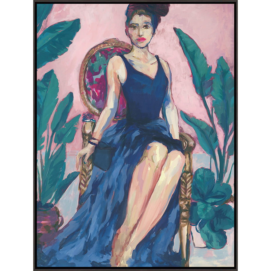 "HER PORTRAIT WITH FERNS I" CANVAS ART
