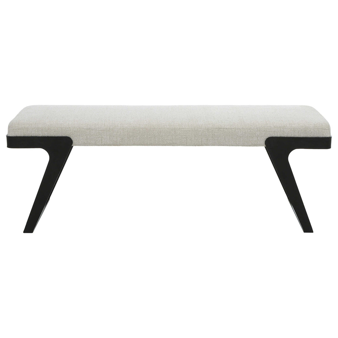 HOVER SOFT WHITE BOUCLE BENCH