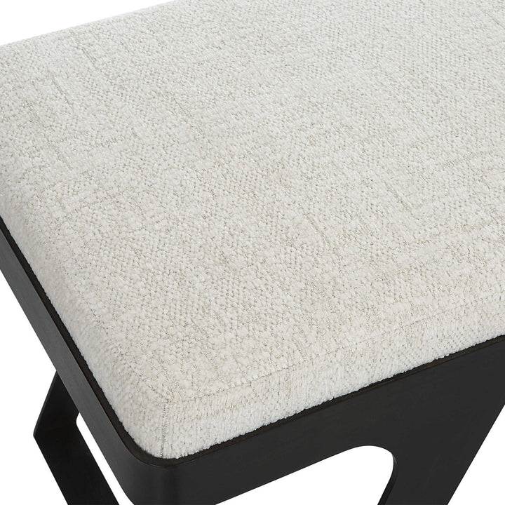 HOVER SOFT WHITE BOUCLE BENCH