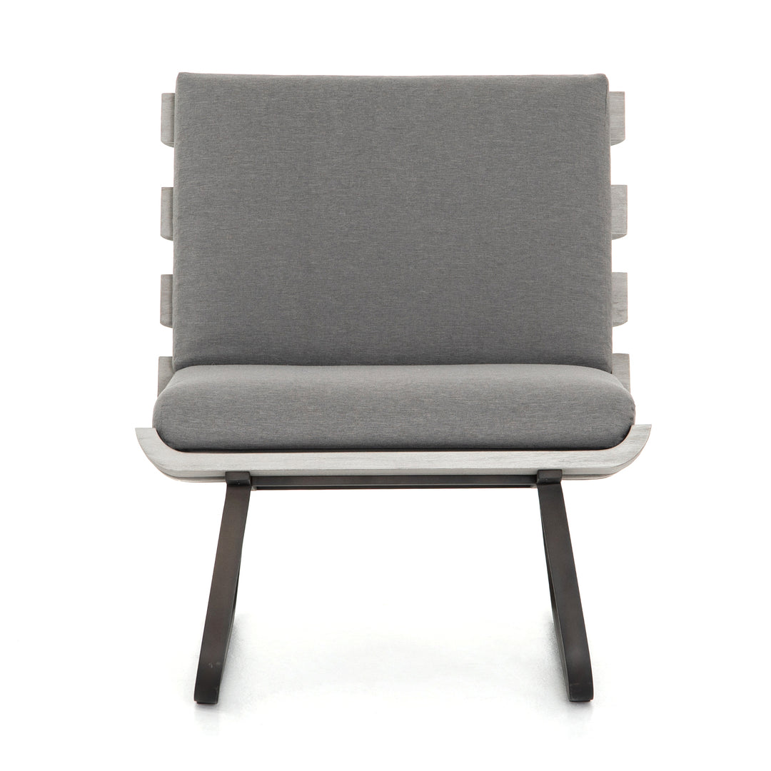 outdoor gray up stone lounge chair