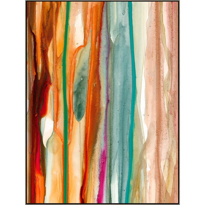 "LINES OF HAPPINESS" MARBLE GLAZE CANVAS ART