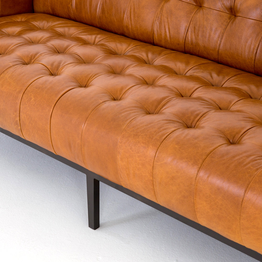 MARLIN LEATHER SOFA: MANHATTAN SYCAMORE