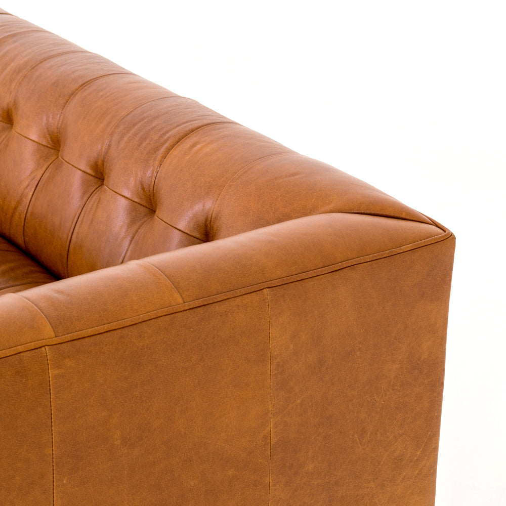 MARLIN LEATHER SOFA: MANHATTAN SYCAMORE