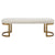 INFINITY NATURAL FAUX SHEARLING BENCH: GOLD
