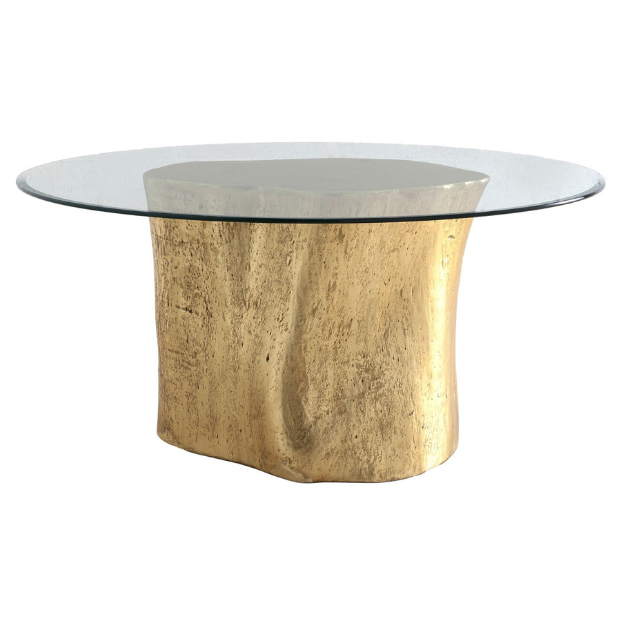 60 Round Gold Log Dining Table