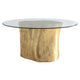60 Round Gold Log Dining Table