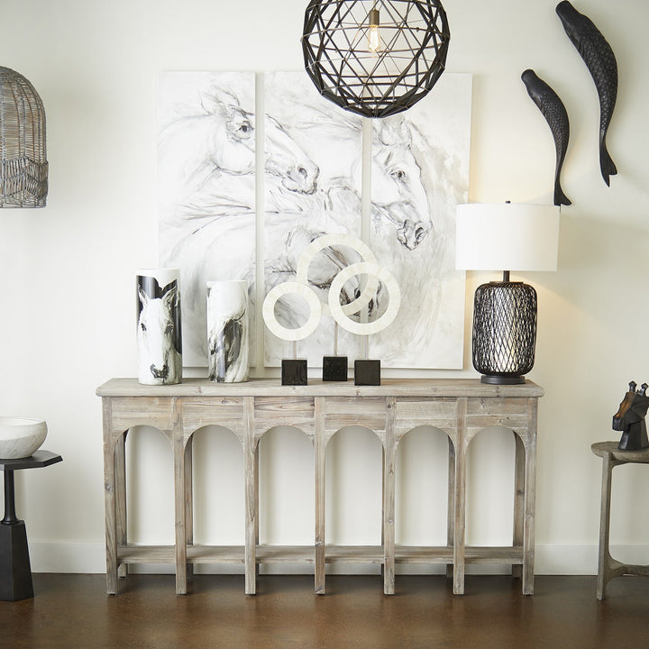 PROVENCIA WEATHERED PINE CONSOLE TABLE