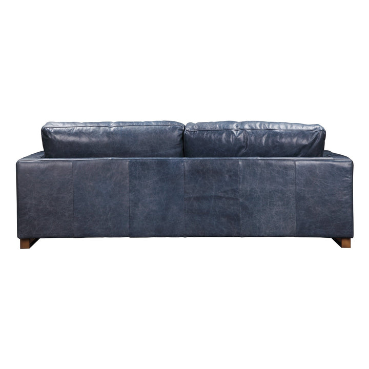 Iron Blue Leather Sofa