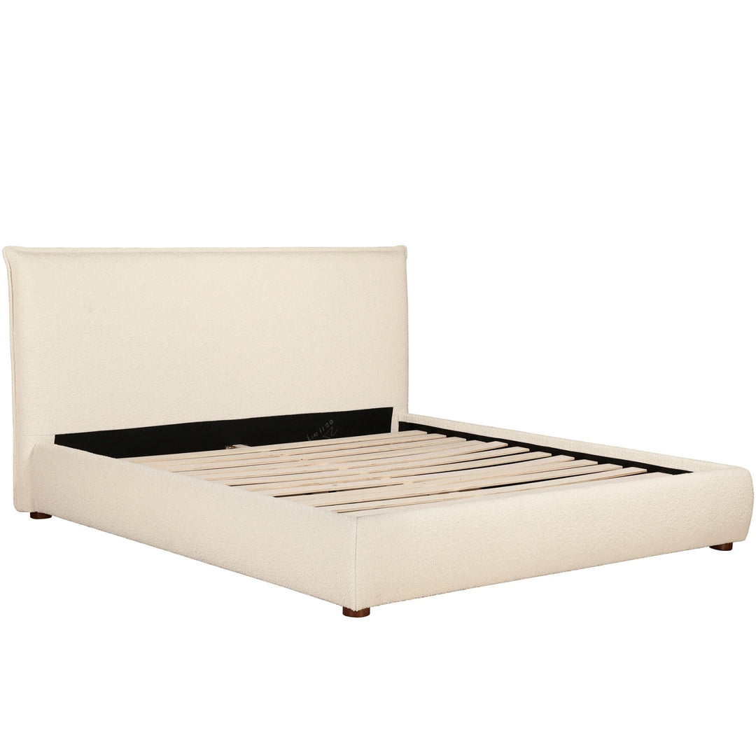 RECHARGE IVORY BOUCLE UPHOLSTERED BED