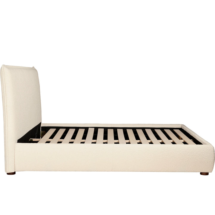 RECHARGE IVORY BOUCLE UPHOLSTERED BED