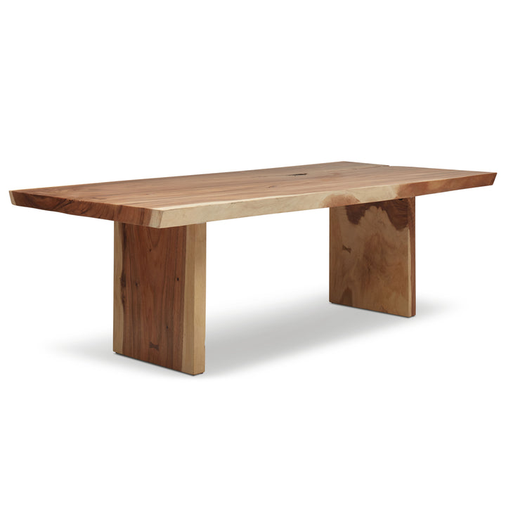 FREEFORM SOLID CHAMCHA WOOD DINING TABLE