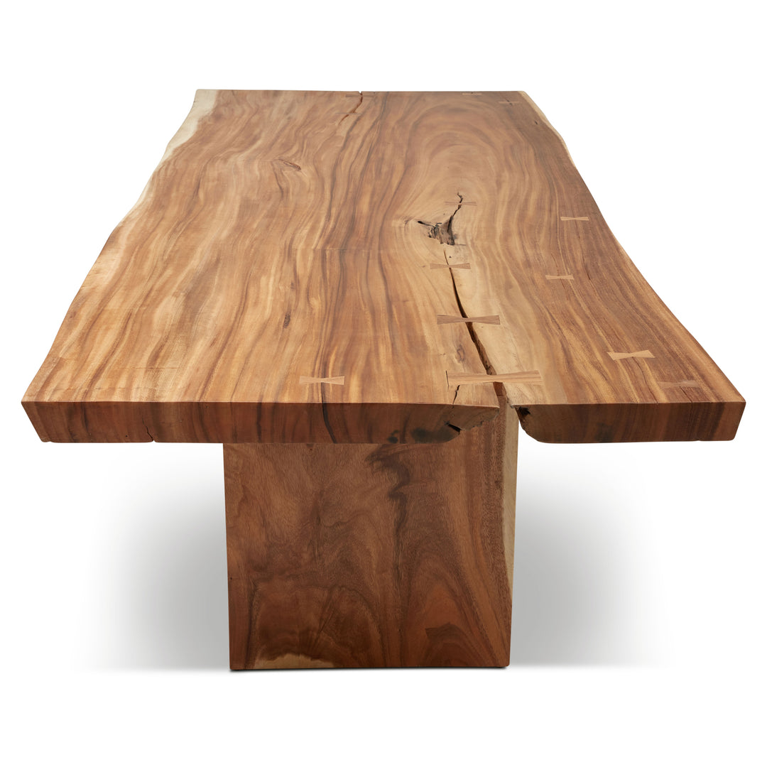 FREEFORM SOLID CHAMCHA WOOD DINING TABLE