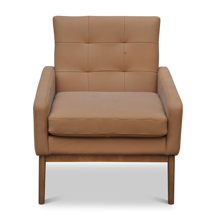 modern cognac leather arm chair