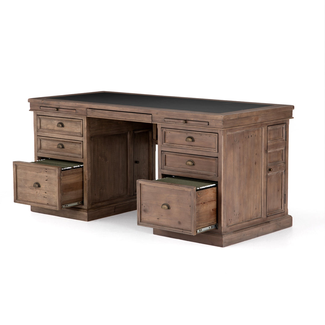 Exectuve desk with file cabinet
