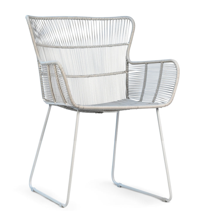 Outdoor White Rope Chair