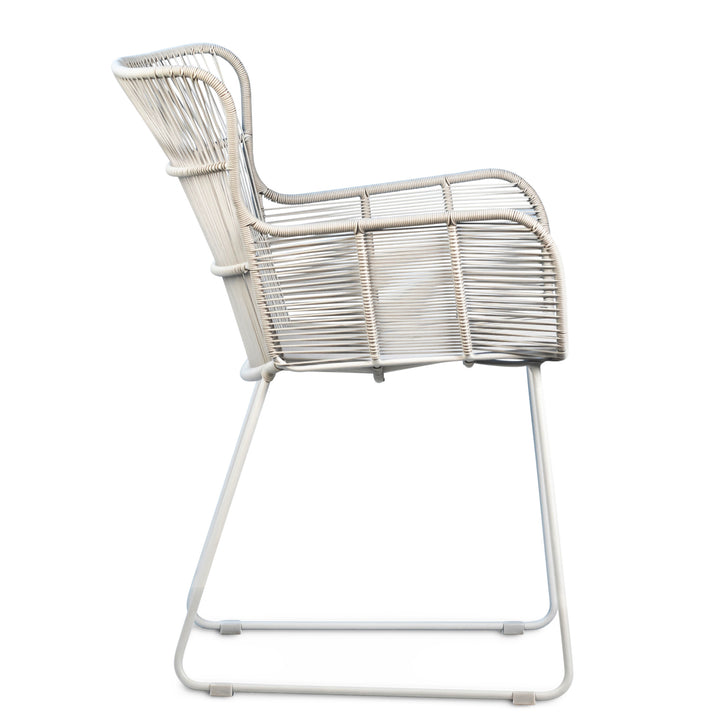 White Outdoor Rope Chair
