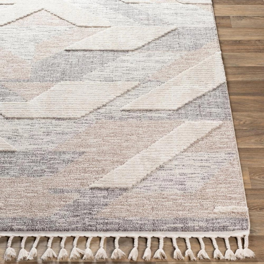 ABRI GRAY + SAND TEXTURED PILE RUG