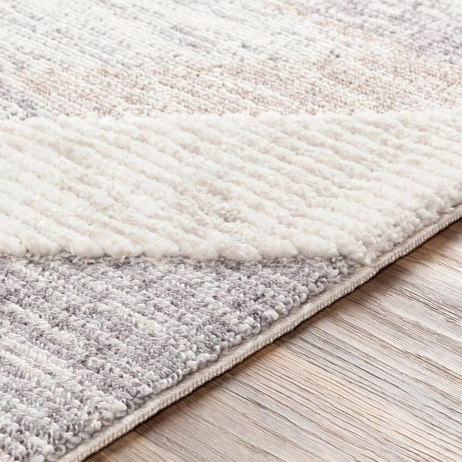 ABRI GRAY + SAND TEXTURED PILE RUG