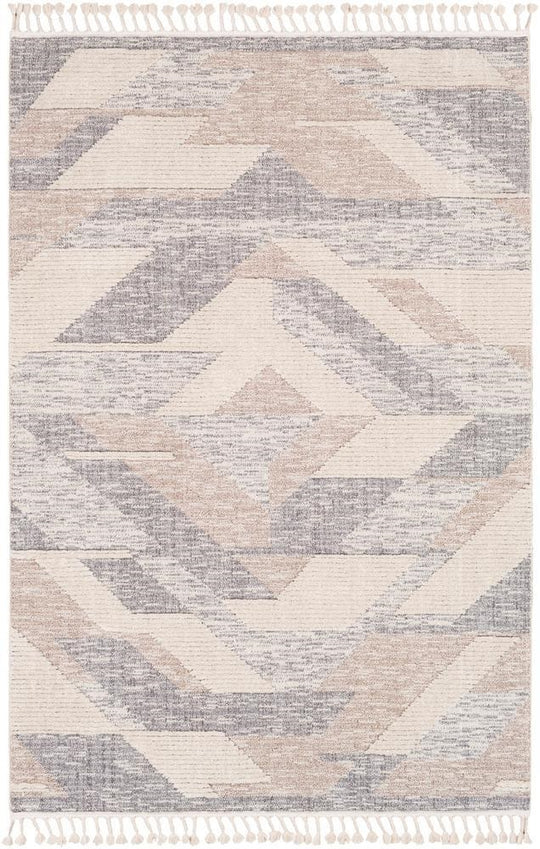 ABRI GRAY + SAND TEXTURED PILE RUG