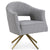 Boucle Grey Gold Swivel chair