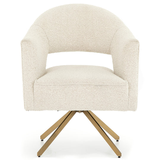 ADARA KNOLL NATURAL BOUCLE SWIVEL CHAIR