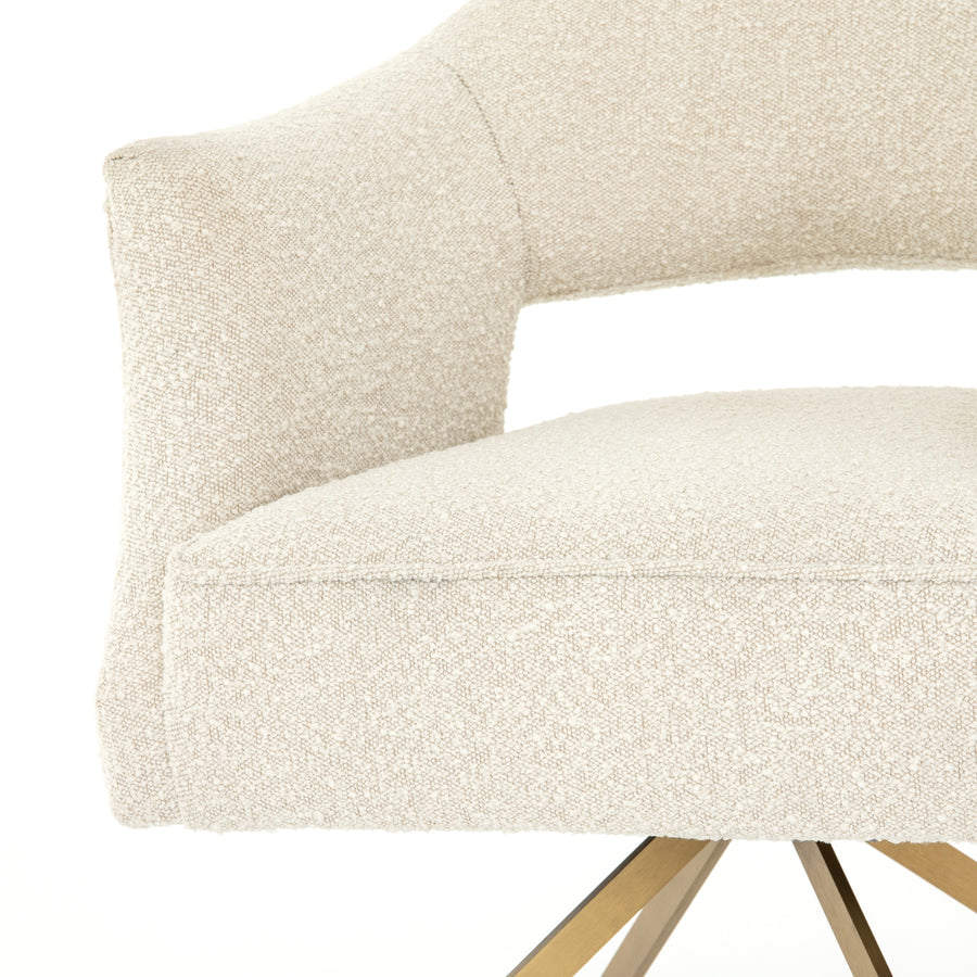 ADARA KNOLL NATURAL BOUCLE SWIVEL CHAIR