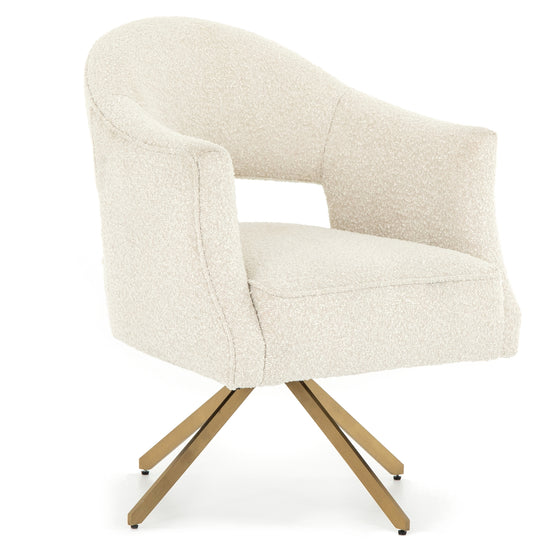 ADARA KNOLL NATURAL BOUCLE SWIVEL CHAIR