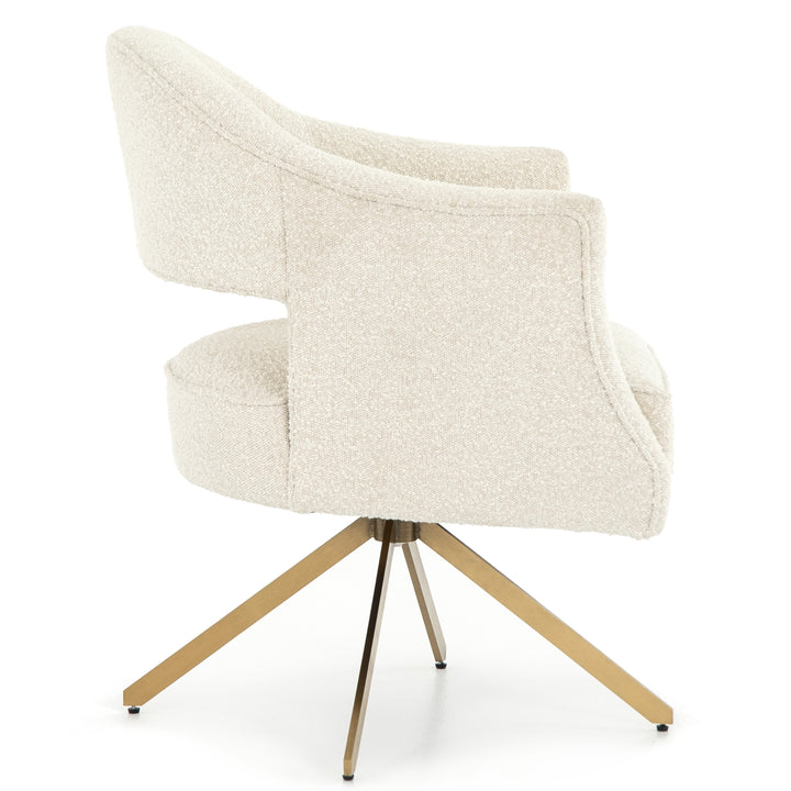 Cream Gold Swivel chair