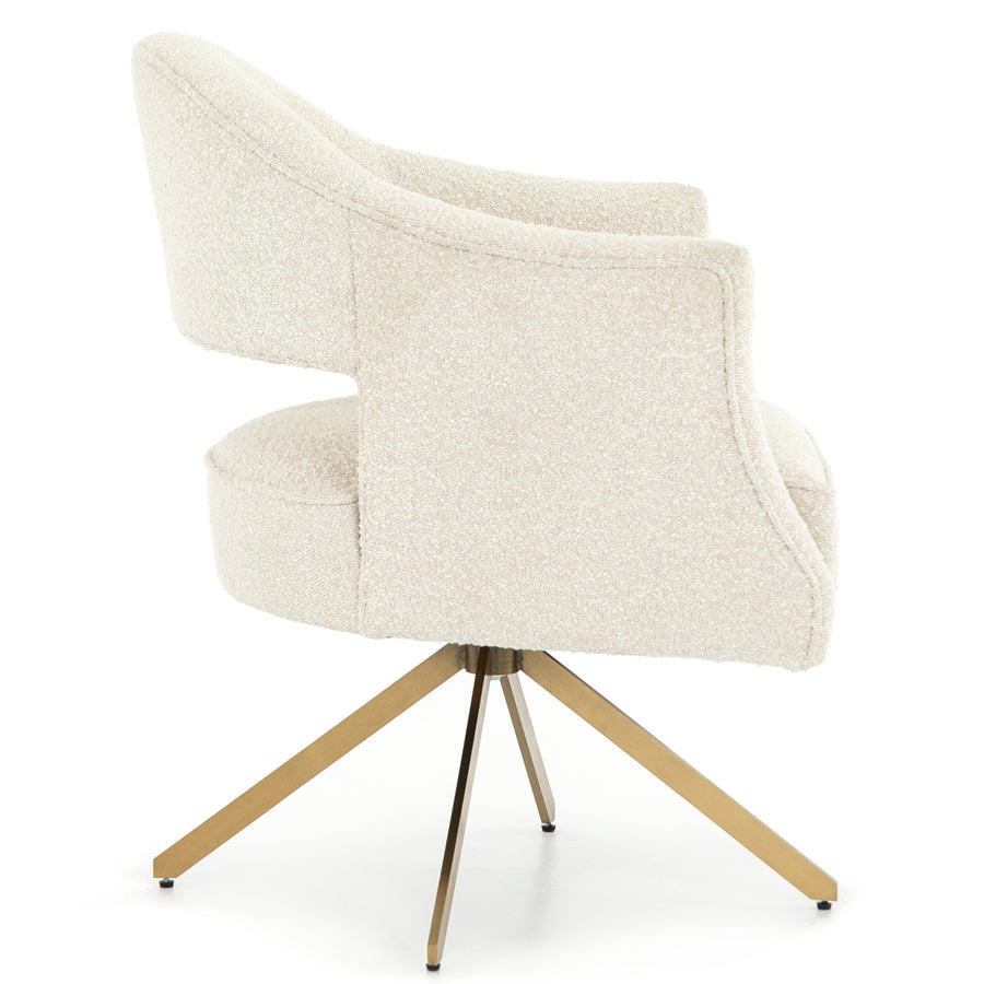 ADARA KNOLL NATURAL BOUCLE SWIVEL CHAIR