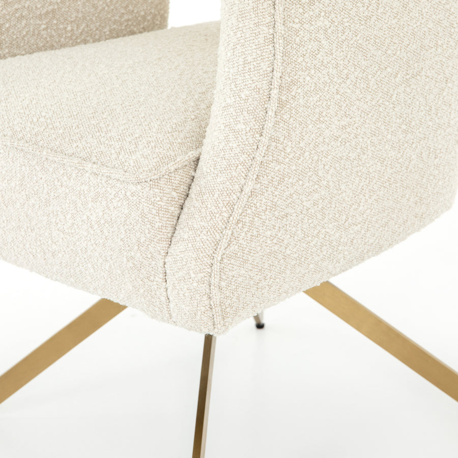 ADARA KNOLL NATURAL BOUCLE SWIVEL CHAIR