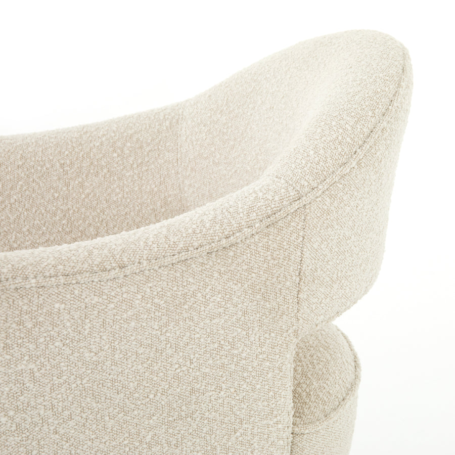 ADARA KNOLL NATURAL BOUCLE SWIVEL CHAIR