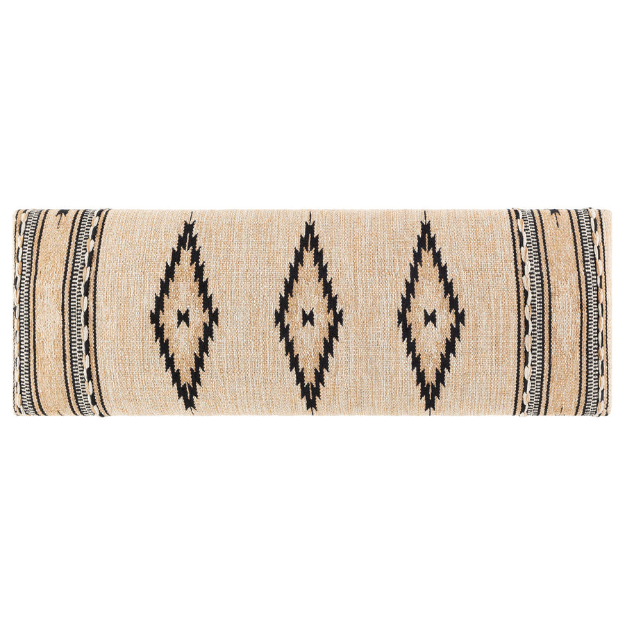 ADOBE COTTON KILIM BENCH: LIGHT CAMEL