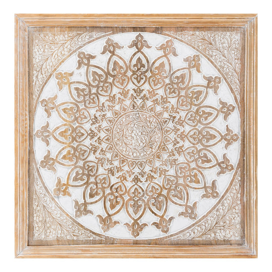 ADRI RUSTIC WHITE WOODEN WALL ART